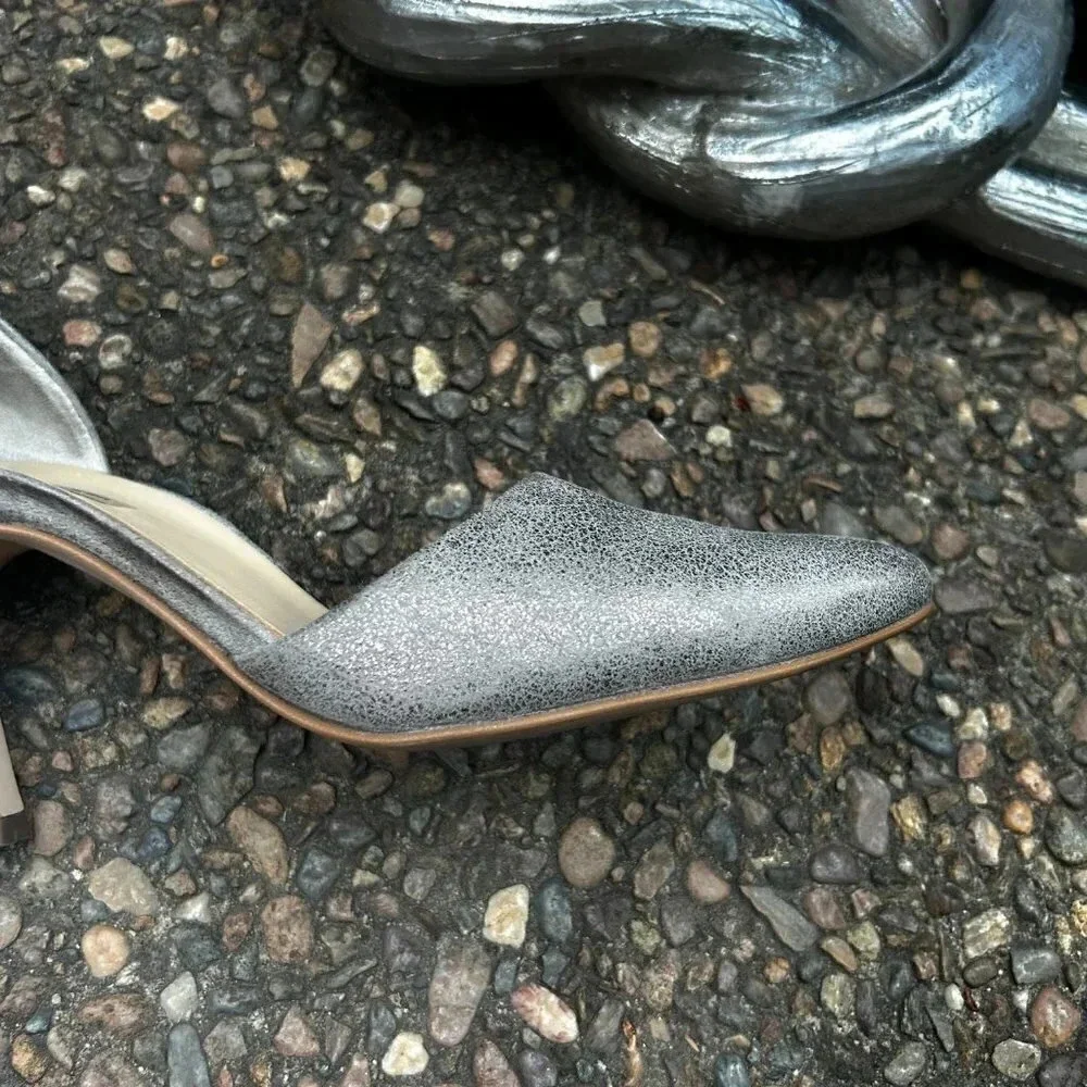 Paul Green The Day Maker Smoked Brush Char Heel D'orsay Pumps US 7